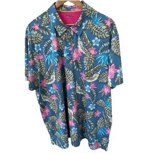 BirdieBound Floral Golf Polo Shirt Men's 3XL Performance Birdie